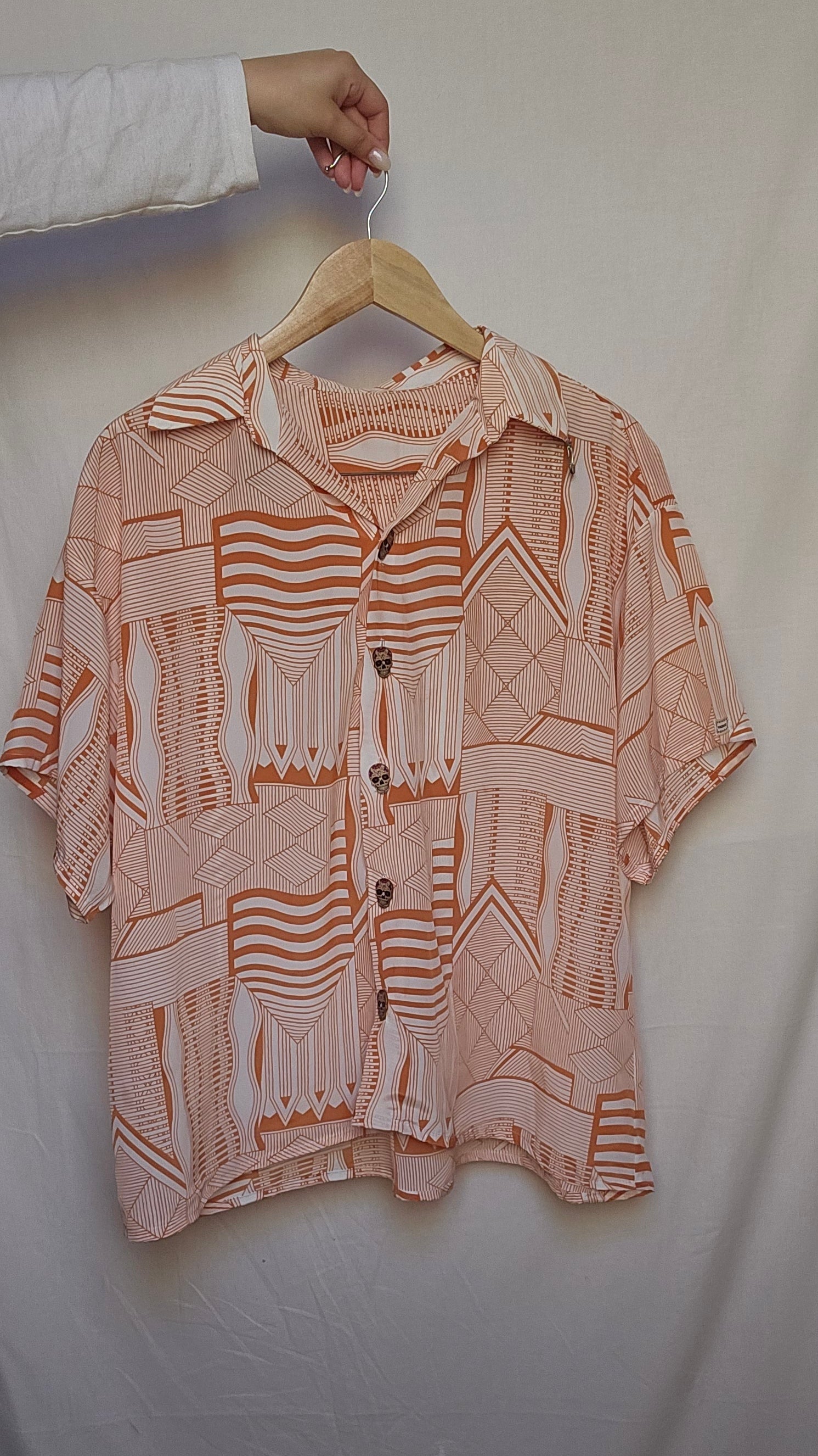 Blush Terracotta Geometric Print Unisex Shirt