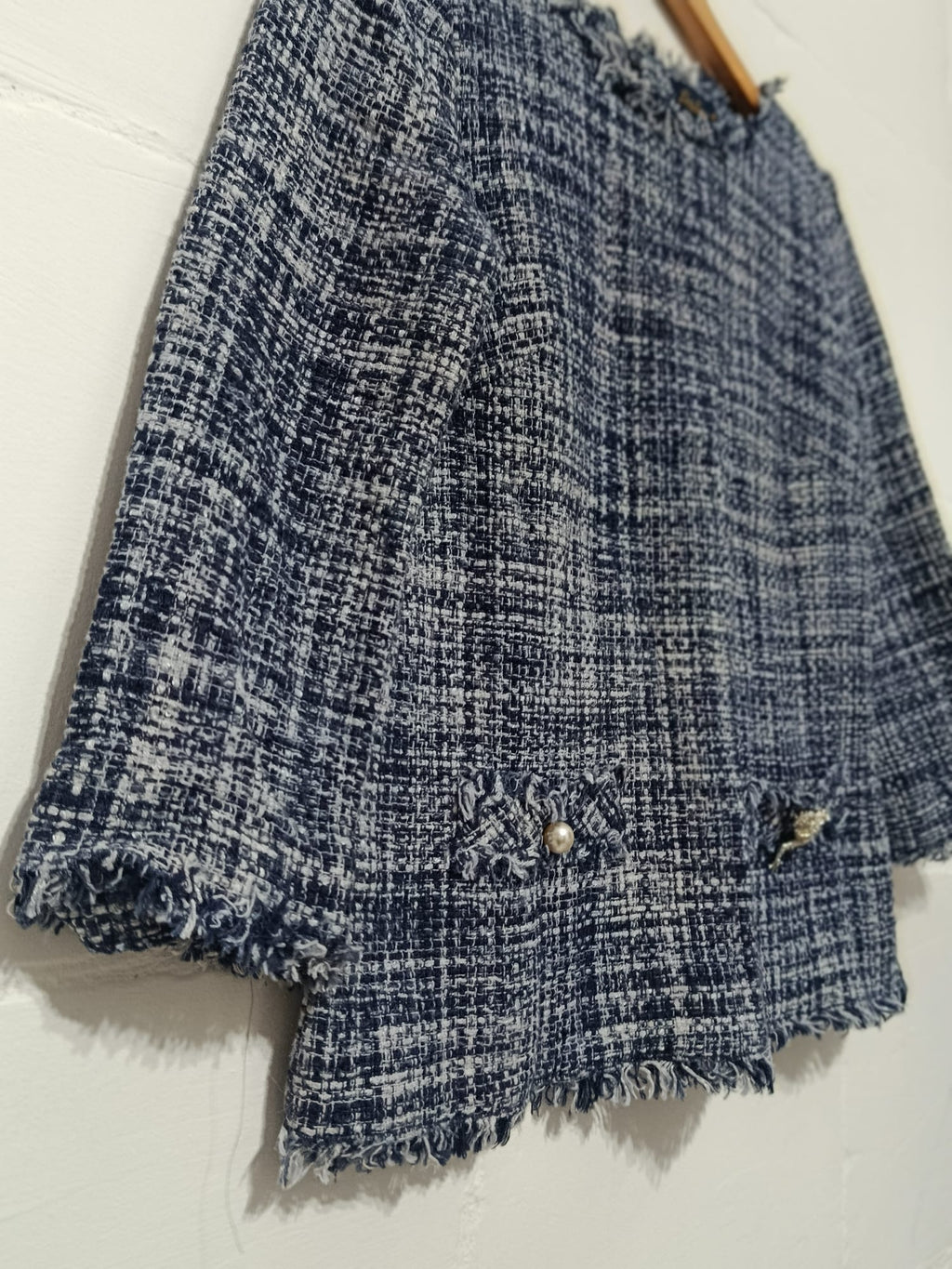Luisa Spagnoli Blue Checked Blouse